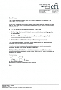 letter Sir Eric - Leicester Mayor