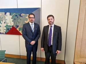 Behnam Ben Taleblu (left) with CFI Parliamentary Chairman (Commons) Rt. Hon. Stephen Crabb MP